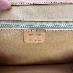 人気CELINEセリーヌマカダムクラッチショルダーバッグ斜め掛けブラウン レザーの画像