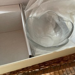 新品未使用ガラスの器にきゃく2客の画像