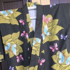 注染浴衣★薔薇に蝶々の画像