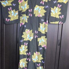 注染浴衣★薔薇に蝶々の画像