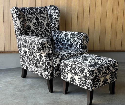 ドイツ 定価25万 IDC大塚家具 ドミシール 1人掛けソファ オットマン付き ドイツ 定価25万 IDC大塚家具 ドミシール 1人掛けソファ オットマン