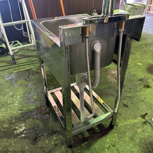【リユース☆エコちょっぷ】厨房機器　アズマ　ステンレス　一層シンク　