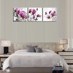 (美品)3枚アートパ ネル（美しい蘭花）の画像