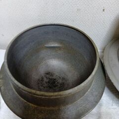 取引決定！昭和レトロ　木蓋付き羽釜２個セットの画像