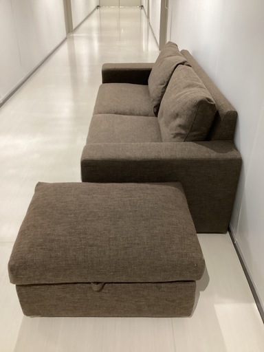 ソファ　オットマン付き【町田市再生家具】　251292