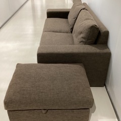 ソファ　オットマン付き【町田市再生家具】　251292の画像