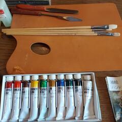 油絵用具、色鉛筆、クレヨンセットの画像