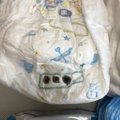 おむつ14枚ビックより大きいサイズ 水遊びパンツ5枚サイズ お尻拭き1つの画像