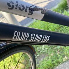 自転車　No.400　紺　27インチ　6段切り替え　LEDライト　【リサイクルショップどりーむ荒田店】の画像