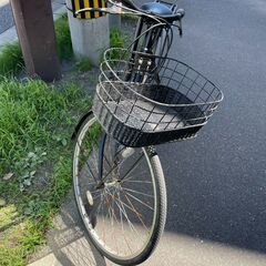 自転車　No.400　紺　27インチ　6段切り替え　LEDライト　【リサイクルショップどりーむ荒田店】の画像