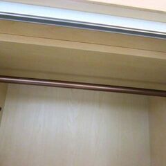大型 ワードローブ クローゼット 幅150.5×奥行58.5×高さ192cm 木目調 ナチュラル 洋服タンス 大容量 衣類収納 収納家具 苫小牧西店 の画像