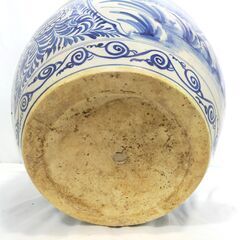 △ 植木鉢 うえきばち 大型 高さ 35cm 直径 44.5cm 割れ欠け無し 汚れありの画像