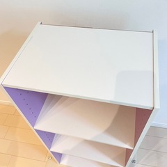 廃盤 レア ニトリ カラーボックス パープル 紫 ラベンダー カラーの画像
