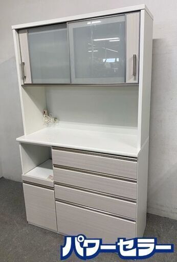 ポスティア キッチンボード 120ホワイト ニトリ キッチンボード ポスティア 幅120 モイス ハイグロス
