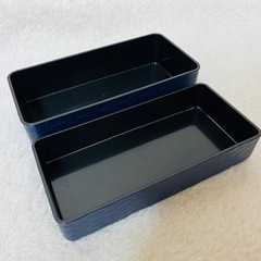 【新品未使用】和モダン 重箱風弁当箱 お弁当箱 2点セットの画像