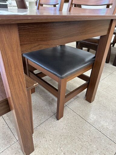 ☆リユースのサカイ高崎店☆TJ12464 4人掛けダイニングセット 茶 H68.5