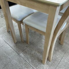 ★リユースのサカイ高崎店★TJ12346 (株)幸家具 2人掛けダイニングセット クリーム H70×D60×W60 クリーニング済みの画像