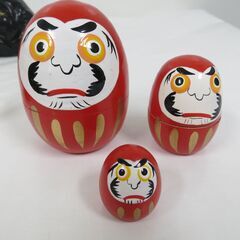 置物 達磨 だるま こけし まとめて32個セット 民芸品 木製 石製 炭製 金属製の画像