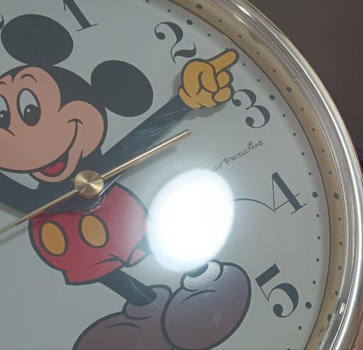【昭和レトロ】Disney Time Quartz ミッキー掛け時計 動作品 昭和レトロ】Disney Time Quartz ミッキー掛け時計 動作品