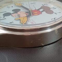 【昭和レトロ】Disney Time Quartz ミッキー掛け時計 動作品の画像