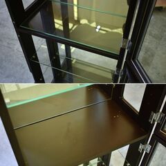 ≪yt1991ジ限≫ コレクションケース ミラーバック 幅41cm 高さ150cm 塩川光明堂 カルトーネ IF-YUR2500A キュリオケース/ガラスケース/ショーケース/飾り棚/中古家具/宮城県仙台市 70716-09の画像