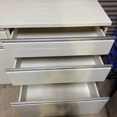 ニトリ　ホワイト キッチンカウンター 収納の画像