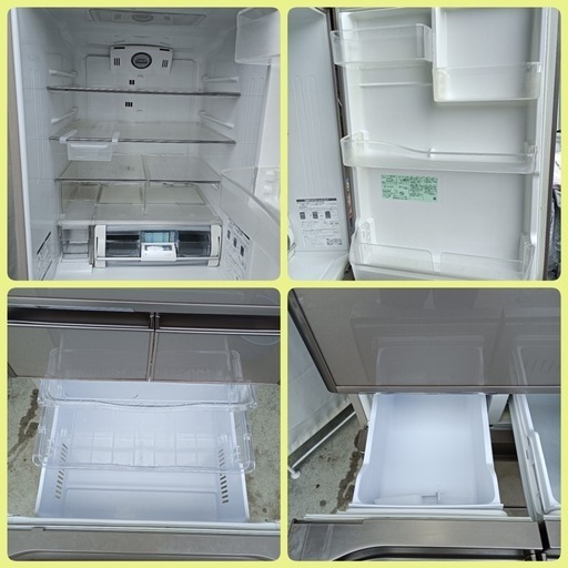 八5919【HITACHI】冷凍冷蔵庫 415L 自動製氷機能付 R-S4200E(XN) 型