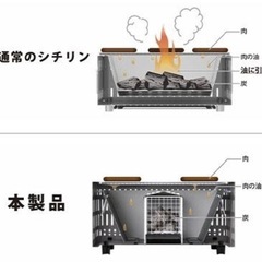 熱くなりにくい 少煙シチリン バーベキュー アウトドア 七輪 [グリーンライフ]の画像
