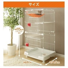 猫　ゲージ　2段　　の画像