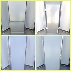 八5920【SHARP】2018年製　ノンフロン冷凍冷蔵庫　350L　両開き   SJ-W351E-S   外形寸法　幅600㎜  奥行660㎜  高さ1690㎜の画像