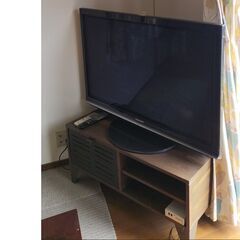 Panasonic　TH-P46G146インチ　プラズマテレビ 　と　テレビ台　あげますの画像