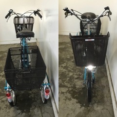 △ q 岐阜発/ヤマハPAS/電動アシスト三輪自転車/スイングなし/3段変速/バッテリー8.7Ah/充電器なし/走行確認/現状品/ R7.6/10 △の画像