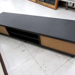 アイリスオーヤマ AVボード ボックスタイプ 幅150cm BAB-150 ブラック系 引出し収納付き ローボード テレビボード テレビ台 TV台 収納家具 苫小牧西店の画像