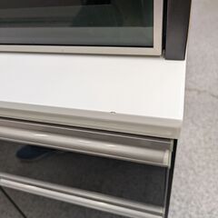 《月末限定！》ジモティー見た！で10%OFF【キッチンボード】カップボード 食器棚 ダイニングボード 鏡面仕上げ : ブラックの画像