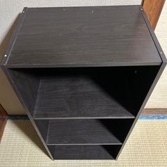 カラーボックス　ブラウンの画像