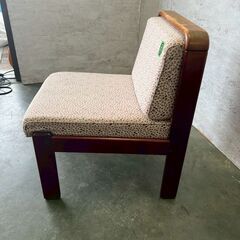 【カリモク】刈谷木工 1人掛けソファ ダイニングチェア ヴィンテージ家具 レア 昭和レトロ カリモク家具 布張り レトロ家具 ③ Y1956の画像