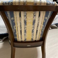 日本の老舗高級家具マルニ木工 ダイニングテーブルセット ★現金払い応相談（地中海ロイヤル-伸長式テーブル＋キャスター付きチェア4脚） の画像