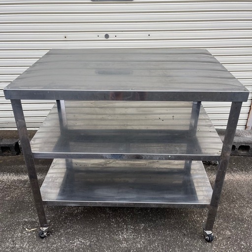 日本製造 ステンレス製 業務用 W75×H80×D60cm 置棚 作業台棚 ステンレス棚 カウンターラック キッチンラック 二段棚 kot2ba-7560 日本製造 ステンレス製 3段タイプ キッチン置き棚 w75×h80×d60cm 置棚