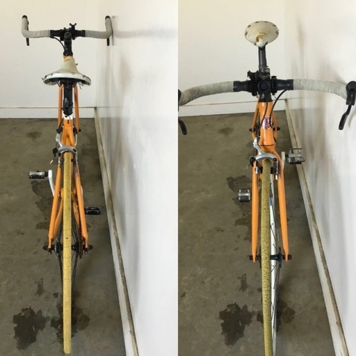 h-41△ q 岐阜発/ Momentum/ ピストバイク/ 700×25c/ 自転車/ サドル破れあり/ タイヤひび割れあり/ 走行確認/ 現状品/ 管06s/ R7.5/3 △