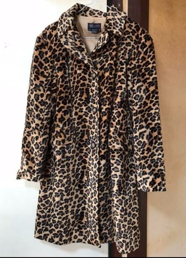 超美品　Beautiful people 春コート　綿麻コート　ヒョウ柄 ヒョウ柄コート (M) 川越のコート《レディース》の中古・古着