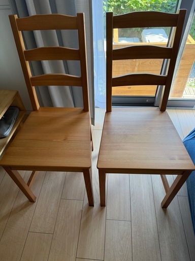 IKEA ヨックモック　椅子　イス　チェア　二脚 無料】イケア ヨックモック 2脚 (komugi) 善行の椅子