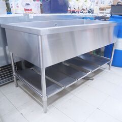 ステンレス一槽シンク　W1500　リユース品　価格　33,000円の画像