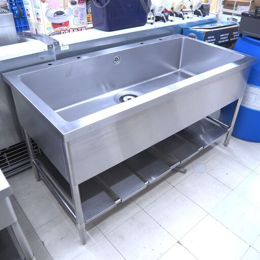 ステンレス一槽シンク　W1500　リユース品　価格　33,000円