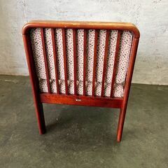 【カリモク】刈谷木工 1人掛けソファ ダイニングチェア ヴィンテージ家具 レア 昭和レトロ カリモク家具 布張り レトロ家具 ④ Y1957の画像