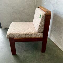 【カリモク】刈谷木工 1人掛けソファ ダイニングチェア ヴィンテージ家具 レア 昭和レトロ カリモク家具 布張り レトロ家具 ④ Y1957の画像