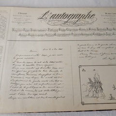 フランス アンティーク オートグラフ 1862年 直筆の画像