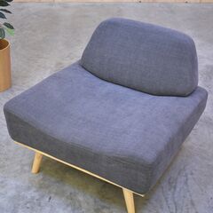 ≪zyt2362ジ限≫ 1人掛けソファ Rest/レスト 布張り 幅75cm アームレス/コンパクト/おしゃれ/シンプル/チェア/椅子/中古家具/宮城県仙台市 70725-05の画像