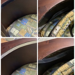 イタリア輸入品　木製コーナー　キャビネット　コーナーチェアの画像