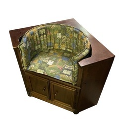 イタリア輸入品　木製コーナー　キャビネット　コーナーチェアの画像