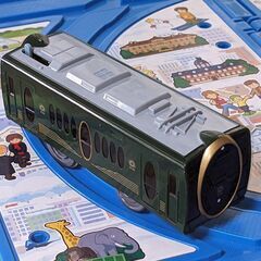美品●プラレール ＦＫ‐０４★叡山電車 ひえい+たためるレールまっぷ★簡易清掃 整備点検 走行確認◎の画像